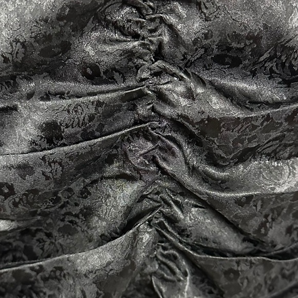 Hunter Bell Victorian Gothic Ariana Ruched Black Dress 10 Vintage Inspired - Picture 10 of 15